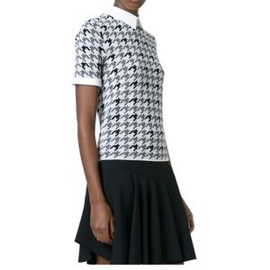 Alice and Olivia houndstooth top. Size M